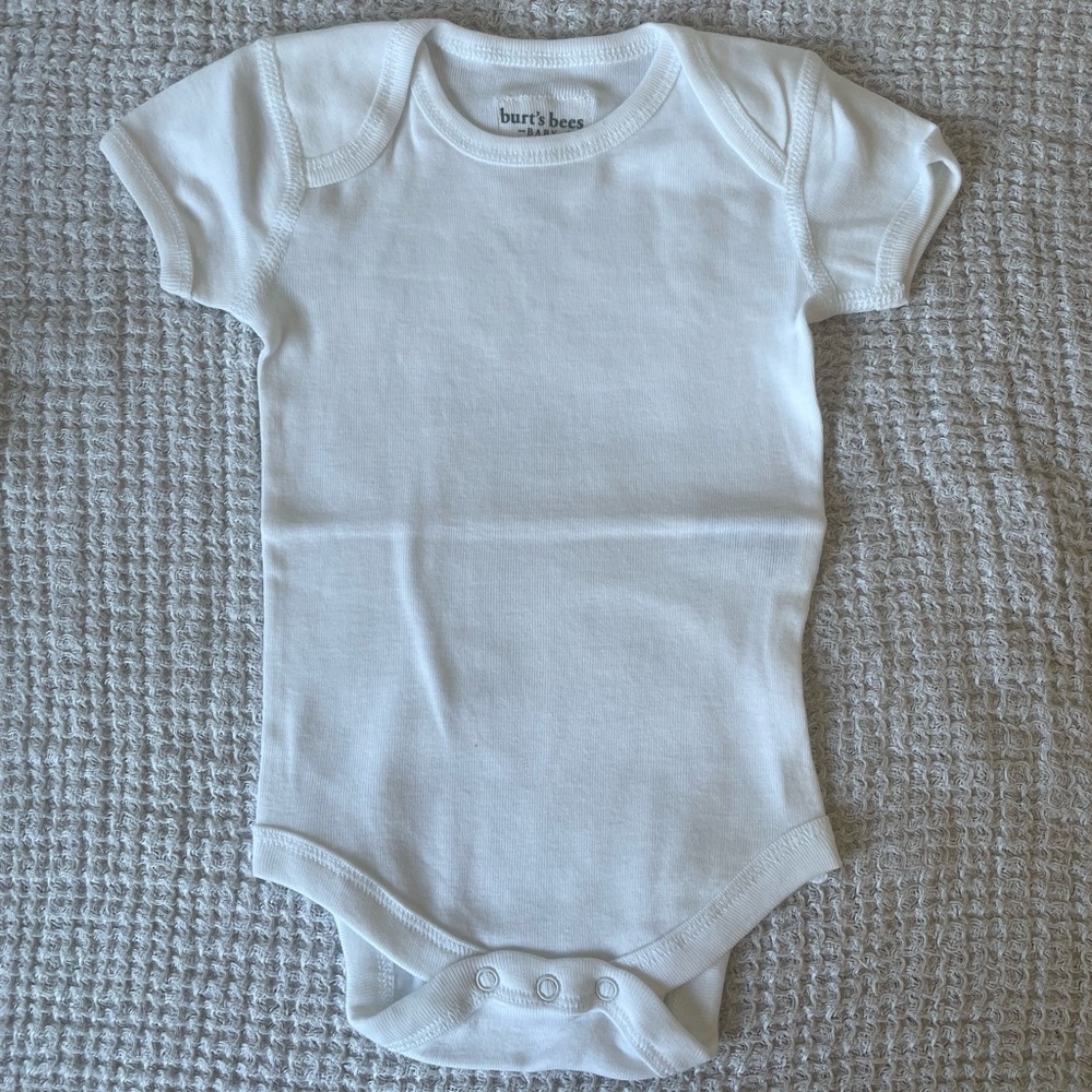 Burt's Bees White Bodysuit Essential One Piece